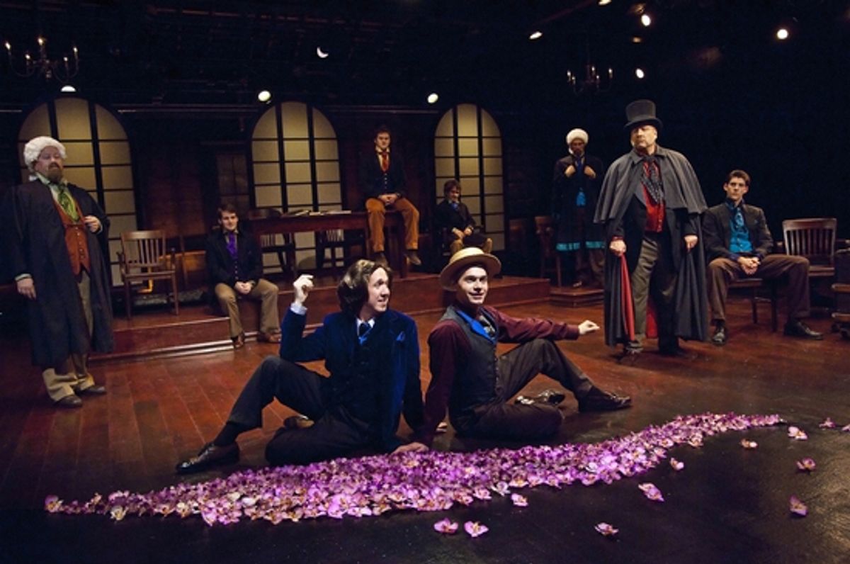Brian Runbeck, Joel Pellini, with the cast of Ã¢â‚¬Å“Gross Indecency: The Three Trials of Oscar Wilde at GROSS INDECENCY: THE THREE TRIALS OF OSCAR WILDE at Cortland Repertory Theatre 